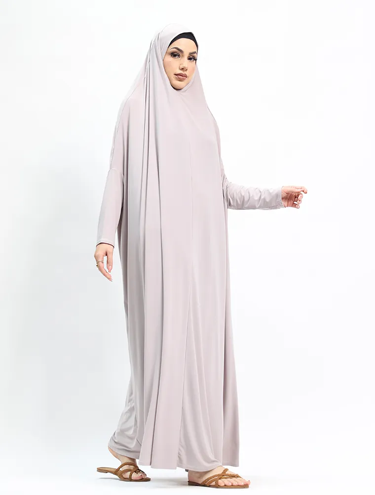 Silver Jersey Jilbab